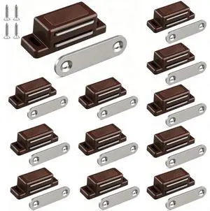 Cabinet Magnetic Latch 12 Pack Brown Cabinet Door Magnets Catch Cabinet Magnetic Latch 12 Pack Brown Cabinet Door Magnets Catch