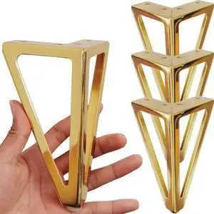 6 Inch Gold Furniture Legs Heavy Duty Metal Furniture Feet, Golden Sofa/Cabinet/Table Legs 4Pcs, 6 Inch Cabinet Legs Set of 4,Couch Feet Replacement for Dresser (Gold) 6 Inch Gold Furniture Legs Heavy Duty Metal Furniture Feet, Golden Sofa/Cabinet/Table Legs 4Pcs, 6 Inch Cabinet Legs Set of 4,Couch Feet Replacement for Dresser (Gold)
