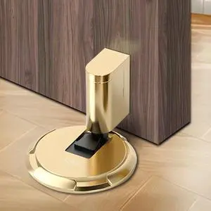 UBVIF No Magnetic Door Stopper, Adjustable, Mechanical Doorstop, Windproof Door Stop for Indoor, No Nails/Screws Needed,Heavy Duty Door Holder,Keep Door Open (1, Bright Gold) UBVIF No Magnetic Door Stopper, Adjustable, Mechanical Doorstop, Windproof Door Stop for Indoor, No Nails/Screws Needed,Heavy Duty Door Holder,Keep Door Open (1, Bright Gold)