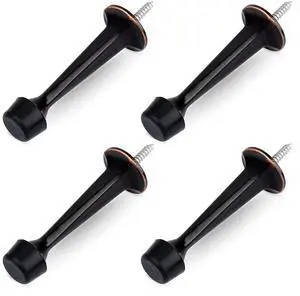 4 Pack Heavy Duty Solid Rigid Door Stop with Soft Rubber Tip, Zinc Die Cast Door Stopper Protect Wall & Door, Oil Rubbed Bronze 4 Pack Heavy Duty Solid Rigid Door Stop with Soft Rubber Tip, Zinc Die Cast Door Stopper Protect Wall & Door, Oil Rubbed Bronze