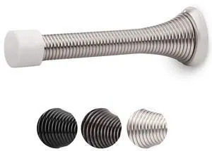 12 Pack Spring Door Stopper with Rubber Bumper 3-1/8" Flexible Heavy Duty Wall Door Stop Low Mounted Bumper for Home (Satin Nickel) 12 Pack Spring Door Stopper with Rubber Bumper 3-1/8" Flexible Heavy Duty Wall Door Stop Low Mounted Bumper for Home (Satin Nickel)
