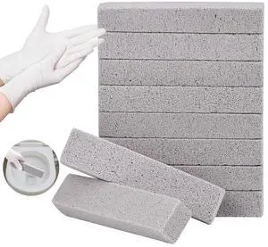 10 Pack Pumice Stone for Toilet Bowl Cleaning, Powerfully Pumice Stick for Cleaning Hard Water Rings, Calcium Buildup, Rust, Pumice Bar for Toilets, Bathtubs, Grills, Swimming Pools, Sinks 10 Pack Pumice Stone for Toilet Bowl Cleaning, Powerfully Pumice Stick for Cleaning Hard Water Rings, Calcium Buildup, Rust, Pumice Bar for Toilets, Bathtubs, Grills, Swimming Pools, Sinks