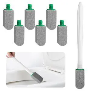 Pumice Stone Toilet Bowl Cleaner with Handle, 1 Wand + 6 Pumice Stones, Clean Hard Water Stains and Rust, Suitable for Toilets, Sinks, and Grills Pumice Stone Toilet Bowl Cleaner with Handle, 1 Wand + 6 Pumice Stones, Clean Hard Water Stains and Rust, Suitable for Toilets, Sinks, and Grills