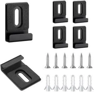 6 Pack Mirror Clips for Wall Mounting, Matte Black Heavy Duty Mirror Holder with Screws, Frameless Mirror Brackets with Rubber Pads for Large Mirrors, Billboards, Pictures, Wall Decor 6 Pack Mirror Clips for Wall Mounting, Matte Black Heavy Duty Mirror Holder with Screws, Frameless Mirror Brackets with Rubber Pads for Large Mirrors, Billboards, Pictures, Wall Decor
