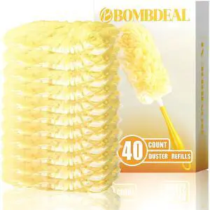 40 Count Disposable Microfiber Duster Refills for Swiffer - 360° Heavy Duty Refills (Handle Not Included) 40 Count Disposable Microfiber Duster Refills for Swiffer - 360° Heavy Duty Refills (Handle Not Included)