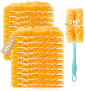 20 Count Compatible with Swiffer Heavy Duty Duster Refills, Unscented 360° Disposable Duster Microfiber Pads for Cleaning Home, Electronics, Blinds, Ceiling Fans, Furniture (Duster Refill Only) 20 Count Compatible with Swiffer Heavy Duty Duster Refills, Unscented 360° Disposable Duster Microfiber Pads for Cleaning Home, Electronics, Blinds, Ceiling Fans, Furniture (Duster Refill Only)