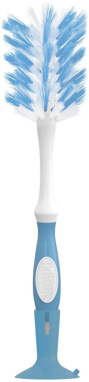 Deluxe Bottle Brush for Cleaning Baby Bottles, Nipples, and Sippy Cups with Suction Cup Stand and Vent Brush, BPA-Free, Blue, 1-Pack (Packaging and Color May Vary) Deluxe Bottle Brush for Cleaning Baby Bottles, Nipples, and Sippy Cups with Suction Cup Stand and Vent Brush, BPA-Free, Blue, 1-Pack (Packaging and Color May Vary)