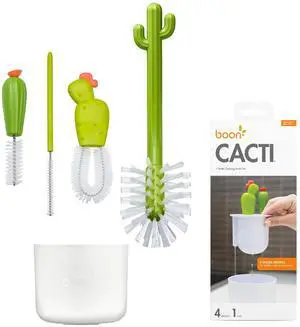 Cacti Bottle Cleaning Brush Set - Includes Bottle Brush, Nipple Brush, Detail Brush, and Straw Brush - Baby Bottle Brush Set for Bottle Drying Rack - Baby Essentials - 4 Count Cacti Bottle Cleaning Brush Set - Includes Bottle Brush, Nipple Brush, Detail Brush, and Straw Brush - Baby Bottle Brush Set for Bottle Drying Rack - Baby Essentials - 4 Count
