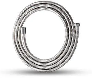 Shower Hose, 120 in Kink Free Stainless Steel Extra Long Shower Hose Replacement, Flexible Handheld Shower Head Hose Extension for Pet Bathing Cleaning, Nickel Gray Shower Hose, 120 in Kink Free Stainless Steel Extra Long Shower Hose Replacement, Flexible Handheld Shower Head Hose Extension for Pet Bathing Cleaning, Nickel Gray