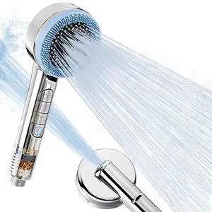 High Pressure Shower Head with Handheld with 4 Detachable Spray Modes and ON/OFF Pause Switch Detachable Filtered Showerhead ABS Rust-Resistant Material Chrome Polish High Pressure Shower Head with Handheld with 4 Detachable Spray Modes and ON/OFF Pause Switch Detachable Filtered Showerhead ABS Rust-Resistant Material Chrome Polish