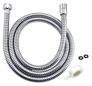 96-Inch Extra Long Stainless Steel Shower Hose Flexible, Anti-Kink Handheld Shower Head Hose with Brass Fittings, Leak-Proof, Corrosion-Resistant, Easy to Install Universal Replacement 96-Inch Extra Long Stainless Steel Shower Hose Flexible, Anti-Kink Handheld Shower Head Hose with Brass Fittings, Leak-Proof, Corrosion-Resistant, Easy to Install Universal Replacement