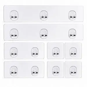 8 Pcs Adhesive Shower Caddy Replacement, Strong No Drill Adhesive Hooks 8 Pcs Adhesive Shower Caddy Replacement, Strong No Drill Adhesive Hooks