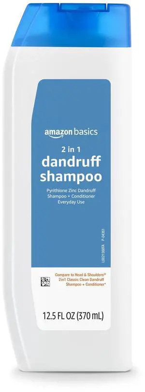2-in-1 Anti-Dandruff Shampoo & Conditioner, Itch Relief, Safe for All Hair Types, Paraben-Free, Gentle and pH Balanced, 12.5 Fluid Ounces, 1-Pack (Previously Solimo) 2-in-1 Anti-Dandruff Shampoo & Conditioner, Itch Relief, Safe for All Hair Types, Paraben-Free, Gentle and pH Balanced, 12.5 Fluid Ounces, 1-Pack (Previously Solimo)