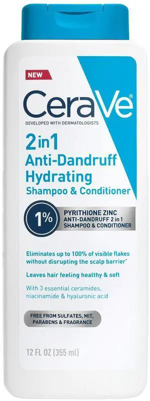 2 In 1 Hydrating Anti Dandruff Shampoo And Conditioner, 12 Fl Oz 2 In 1 Hydrating Anti Dandruff Shampoo And Conditioner, 12 Fl Oz