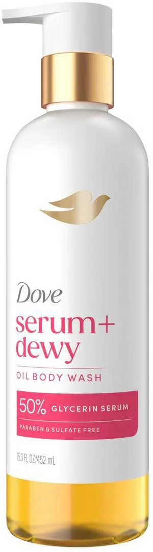 Serum+Shower Oil Body Wash Dewy, Coconut & Geranium Oil, 15.3 fl oz Serum+Shower Oil Body Wash Dewy, Coconut & Geranium Oil, 15.3 fl oz
