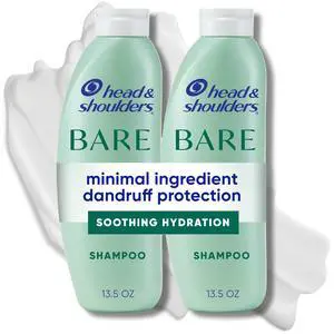 Anti-Dandruff Shampoo, BARE Soothing Hydration Twin Pack, 1% Pyrithione Zinc, Dry Scalp Relief, Free of Sulfates, Silicones, Dyes, 13.5 Fl Oz Each Anti-Dandruff Shampoo, BARE Soothing Hydration Twin Pack, 1% Pyrithione Zinc, Dry Scalp Relief, Free of Sulfates, Silicones, Dyes, 13.5 Fl Oz Each