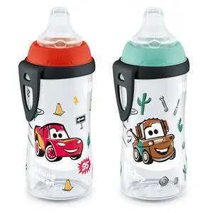 Active Sippy Cup, 10 oz, 2 Pack, Disney's Cars, Lightning McQueen, BPA-Free, Spill-Proof, Transition Cup Active Sippy Cup, 10 oz, 2 Pack, Disney's Cars, Lightning McQueen, BPA-Free, Spill-Proof, Transition Cup