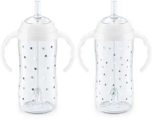 Learner Straw Cup, 10oz, 2-Pack - Toddler Sippy Cup with Soft Straw for Easy Drinking, Suitable for Ages 8 Months and Up, Timeless Collection Learner Straw Cup, 10oz, 2-Pack - Toddler Sippy Cup with Soft Straw for Easy Drinking, Suitable for Ages 8 Months and Up, Timeless Collection
