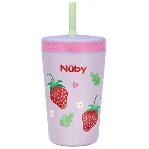 Thirsty Kids Insulated Toddler Cup with Silicone Flexstraw - 12 oz - Stainless Steel and Leak-Resistant - 18+ Months - Strawberries Thirsty Kids Insulated Toddler Cup with Silicone Flexstraw - 12 oz - Stainless Steel and Leak-Resistant - 18+ Months - Strawberries