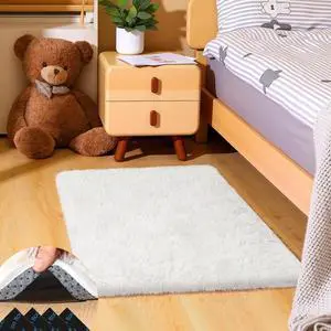 2x3 Cream White Fluffy Small Area Rugs for Bedroom Living Room 2x3 Cream White Fluffy Small Area Rugs for Bedroom Living Room