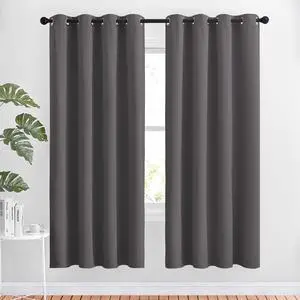 Blackout Thermal Curtains Panels 72 inch Length - Grommet Noise Reducing Room Darkening Solid Window Drapes for Bedroom/Living Room (2 Panels, 52 x 72 Inch, Gray) Blackout Thermal Curtains Panels 72 inch Length - Grommet Noise Reducing Room Darkening Solid Window Drapes for Bedroom/Living Room (2 Panels, 52 x 72 Inch, Gray)