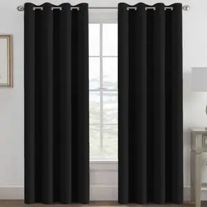 100% Blackout Curtains for Bedroom Black Out Curtains 96 inch Thermal Insulated Long Blackout Curtains for Living Room, Energy Saving Curtains for Patio Door Grommet (1 Panel, Jet Black) 100% Blackout Curtains for Bedroom Black Out Curtains 96 inch Thermal Insulated Long Blackout Curtains for Living Room, Energy Saving Curtains for Patio Door Grommet (1 Panel, Jet Black)