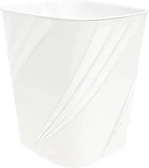 Small Plastic Trash Can Wastebasket Recycling Bin for Bathroom, Dorm, BedroomHome Office, Garbage Can for Bedroom, Kids Room (1, White) Small Plastic Trash Can Wastebasket Recycling Bin for Bathroom, Dorm, BedroomHome Office, Garbage Can for Bedroom, Kids Room (1, White)