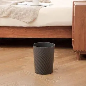 Plastic Small Trash Can Wastebasket, Garbage Container Basket for Bathrooms, Laundry Room, Kitchens, Offices, Kids Rooms, Dorms, Dark Grey, 1.8 Gallon Plastic Small Trash Can Wastebasket, Garbage Container Basket for Bathrooms, Laundry Room, Kitchens, Offices, Kids Rooms, Dorms, Dark Grey, 1.8 Gallon