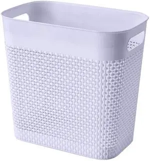 Plastic Small Trash Can Wastebasket, Garbage Container Basket for Bathrooms, Laundry Room, Kitchens, Offices, Kids Rooms, Dorms, (Grey, 3 Gallon) Plastic Small Trash Can Wastebasket, Garbage Container Basket for Bathrooms, Laundry Room, Kitchens, Offices, Kids Rooms, Dorms, (Grey, 3 Gallon)