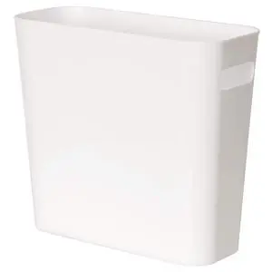 1.5 Gallon Slim Trash Can, Plastic Garbage Container Bin, Small Trash Bin with Handles for Home Office, Living Room, Study Room, Kitchen, Bathroom (1 Pack White) 1.5 Gallon Slim Trash Can, Plastic Garbage Container Bin, Small Trash Bin with Handles for Home Office, Living Room, Study Room, Kitchen, Bathroom (1 Pack White)