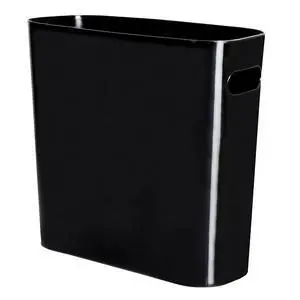 1.5 Gallon Slim Trash Can, Plastic Garbage Container Bin, Small Trash Bin with Handles for Home Office, Living Room, Study Room, Kitchen, Bathroom (1 Pack Black) 1.5 Gallon Slim Trash Can, Plastic Garbage Container Bin, Small Trash Bin with Handles for Home Office, Living Room, Study Room, Kitchen, Bathroom (1 Pack Black)