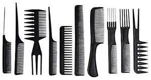10PCS Black Hair Combs Set for Hairdressing, Cutting & Styling - For Women, Men & Kids 10PCS Black Hair Combs Set for Hairdressing, Cutting & Styling - For Women, Men & Kids