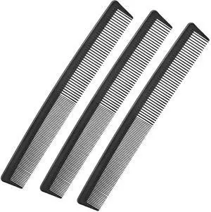 3 Pack Fine and Wide Tooth Hair Comb, Professional Women and Men Black Carbon Barber Fiber Cutting Comb, Heat Resistant Tool for All Hair Types Salon Hairdressing Styling 3 Pack Fine and Wide Tooth Hair Comb, Professional Women and Men Black Carbon Barber Fiber Cutting Comb, Heat Resistant Tool for All Hair Types Salon Hairdressing Styling