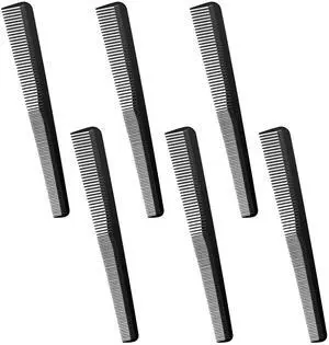 6 Pieces Tapered Comb Barber Hair Combs Carbon Fiber Salon Hairdressing Fine and Wide Tooth Comb Heat Resistant Tapering Barber Stylist Cutting for Men Women(Black) 6 Pieces Tapered Comb Barber Hair Combs Carbon Fiber Salon Hairdressing Fine and Wide Tooth Comb Heat Resistant Tapering Barber Stylist Cutting for Men Women(Black)