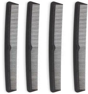 Professional Grade Styling Comb Set - 4 Pack Premium Carbon Fiber 7" Comb - Heat Resistant, Fine and Wide Tooth, Anti Static - Salon Quality Hair Styling Accessories for Home or Barber Professional Grade Styling Comb Set - 4 Pack Premium Carbon Fiber 7" Comb - Heat Resistant, Fine and Wide Tooth, Anti Static - Salon Quality Hair Styling Accessories for Home or Barber