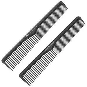 Styling Comb (2 Pack) | Professional 7 Inch Black Carbon Fiber Anti Static Chemical And Heat Resistant Comb For All Hair Types | Fine and Wide Tooth | For Men and Women | Styling Comb (2 Pack) | Professional 7 Inch Black Carbon Fiber Anti Static Chemical And Heat Resistant Comb For All Hair Types | Fine and Wide Tooth | For Men and Women |