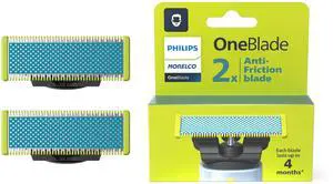 Philips OneBlade Replacement Blades, Anti-Friction, 2 Pack | Genuine OneBlade Blades, Anti-Friction Coating, Stainless Steel, Up to 8-Month Supply, QP225/80 Philips OneBlade Replacement Blades, Anti-Friction, 2 Pack | Genuine OneBlade Blades, Anti-Friction Coating, Stainless Steel, Up to 8-Month Supply, QP225/80