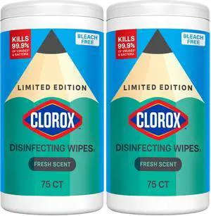 Disinfecting Wipes, Bleach Free Cleaning Wipes, Fresh, 75 Count (Package May Vary) (Pack of 2) Disinfecting Wipes, Bleach Free Cleaning Wipes, Fresh, 75 Count (Package May Vary) (Pack of 2)