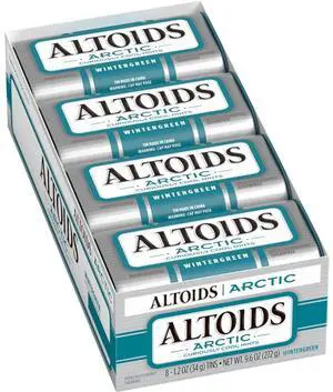 Arctic Wintergreen Breath Mints Sugar Free Hard Candy Bulk, 1.2 oz Tin (8 Pack) Arctic Wintergreen Breath Mints Sugar Free Hard Candy Bulk, 1.2 oz Tin (8 Pack)