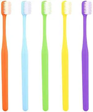 5 Pack Classic Manual Toothbrush Soft Bristles Clean Tooth Brush with Ergonomic Plastic Handle for Adults and Kids, Colorful 5 Pack Classic Manual Toothbrush Soft Bristles Clean Tooth Brush with Ergonomic Plastic Handle for Adults and Kids, Colorful