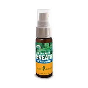 Breath Refresher Certified Organic Herbal Fresh Breath Spray, Peppermint, Sugar-Free, Gluten-Free and Non-GMO Breath Refresher Certified Organic Herbal Fresh Breath Spray, Peppermint, Sugar-Free, Gluten-Free and Non-GMO