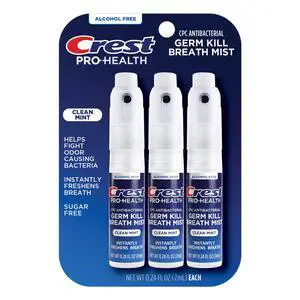 Pro-Health | Portable Alcohol-Free CPC Mist with Clean Mint Flavor | Instant Fresh Breath - 3 Count (0.24oz/7ml) Breath Spray Pro-Health | Portable Alcohol-Free CPC Mist with Clean Mint Flavor | Instant Fresh Breath - 3 Count (0.24oz/7ml) Breath Spray