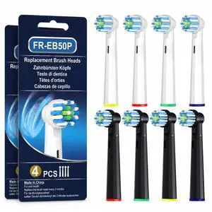 Replacement Heads Compatible with Oral-B Pro 1000, Soft Bristles, 8 Pack Replacement Heads Compatible with Oral-B Pro 1000, Soft Bristles, 8 Pack