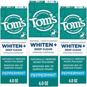 Whiten and Deep Clean Fluoride Toothpaste, 3 Pack, 4 oz Whiten and Deep Clean Fluoride Toothpaste, 3 Pack, 4 oz