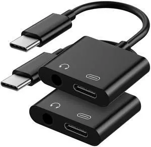 USB C to 3.5mm Headphone and Charger Adapter 2 Pack USB C to 3.5mm Headphone and Charger Adapter 2 Pack