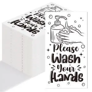 Disposable Hand Towels for Bathroom, 100 PCS Wash Your Hands Paper Napkins, Bathroom Etiquette Napkins Guest Disposable, Paper Towels Napkin for Powder Room Wedding Birthday Anniversary Baby Shower Disposable Hand Towels for Bathroom, 100 PCS Wash Your Hands Paper Napkins, Bathroom Etiquette Napkins Guest Disposable, Paper Towels Napkin for Powder Room Wedding Birthday Anniversary Baby Shower