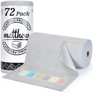 Microfiber Cleaning Cloth Roll 72Pack (12" x 12") Reusable Paper Towels&Washable Tear Away Towels,Ultra Water Absorbent Lint&Streak Free Cleaning Rags for Glass,Dishwash,Bathroom,Cars-Grey Microfiber Cleaning Cloth Roll 72Pack (12" x 12") Reusable Paper Towels&Washable Tear Away Towels,Ultra Water Absorbent Lint&Streak Free Cleaning Rags for Glass,Dishwash,Bathroom,Cars-Grey