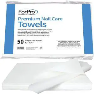 50ct Nail Care Towels, 12x16 in, Lint-Free, Disposable 50ct Nail Care Towels, 12x16 in, Lint-Free, Disposable