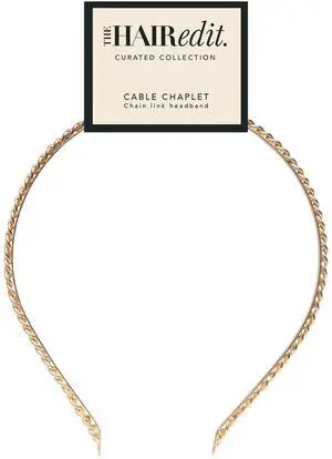 Gold Cable Chaplet Chain Headband Gold Cable Chaplet Chain Headband