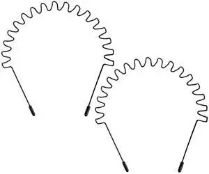 2 Pack Black Metal Wavy Headband, Wired Zigzag Spring Sports Fashion Headwear, Simple Hoop Clips Accessories for Women and Men 2 Pack Black Metal Wavy Headband, Wired Zigzag Spring Sports Fashion Headwear, Simple Hoop Clips Accessories for Women and Men